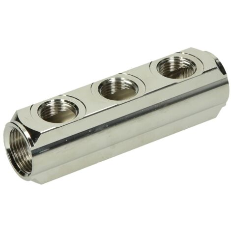 Nourrice laiton 3 entrées avec raccord en 3/4''