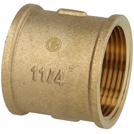 Manchon double 1 1/4’’ laiton nu