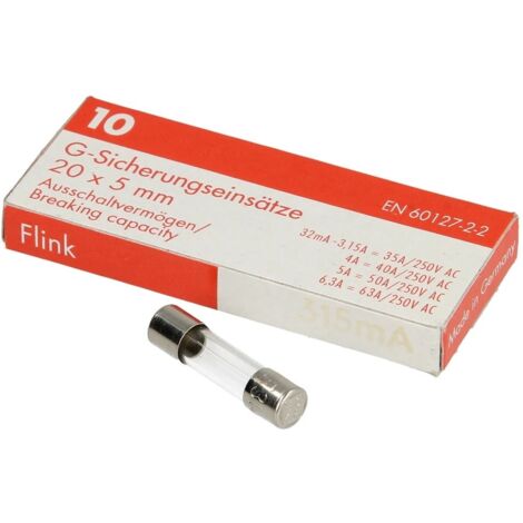 Fusible à action instantanée 315mA 250V