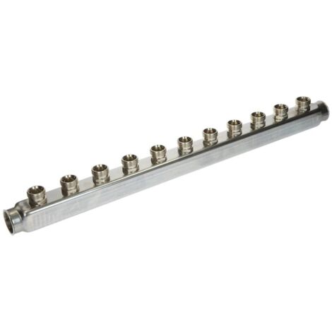 Nourrice de distribution 11 circuits 11 circuits 1'' FF x 3/4'' eurocône