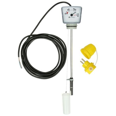 Indicateur de limite Afriso GWG 12K/MT, DN 40 (1 1/2’’), jaune