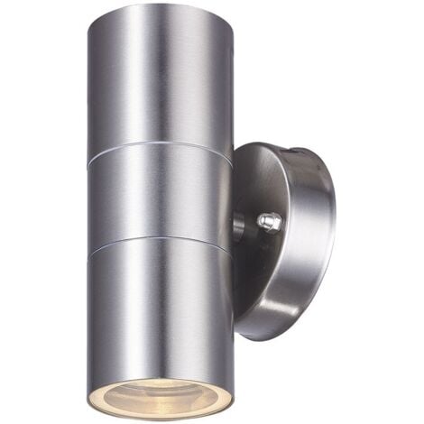Lampe exterieure LED, faisceau dessous/dessus,rond, culot G10 IP54, inox