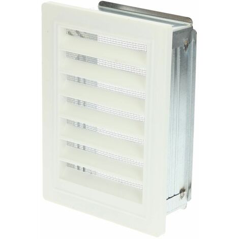 Grille d'aération en plastique - Blanc - Diamètre 78 mm - Abri Services