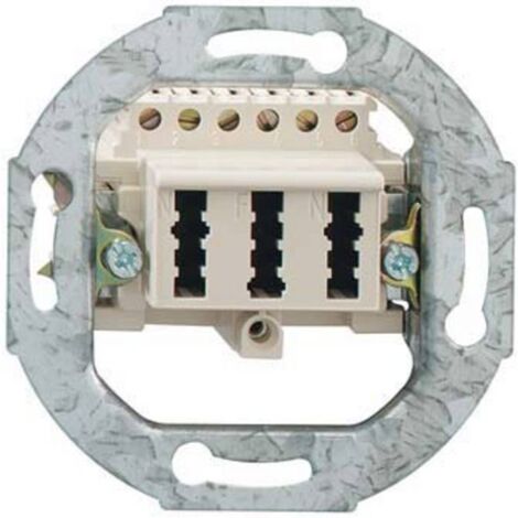 Rutenbeck Boîte de raccordement TAE réseau analogique TAE 3x6 NFN 0 blanc pur (1/2)