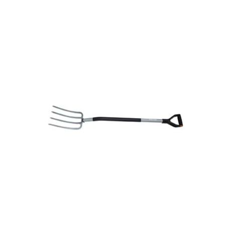 Fiskars – Fourche à bêcher ergonomique 1210mm – Acier au bore – Dents robustes pour sols durs et caillouteux – Réduit la fatigue musculaire