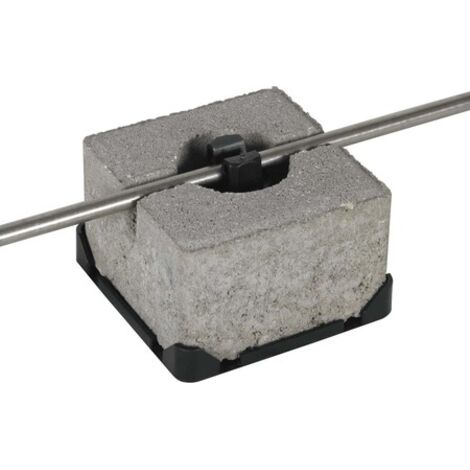 Le Sanitaire – Support de câble de toiture en béton pour toits plats – Fixation stable et durable – Dimensions 10x7x10 cm – 1 pièce