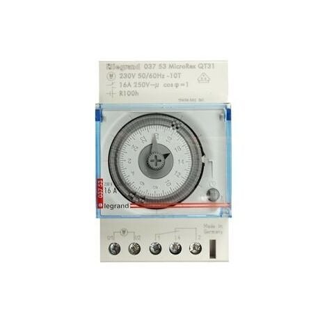 Interrupteur horaire analogique Legrand MicroRex QT31 230V 50-60Hz