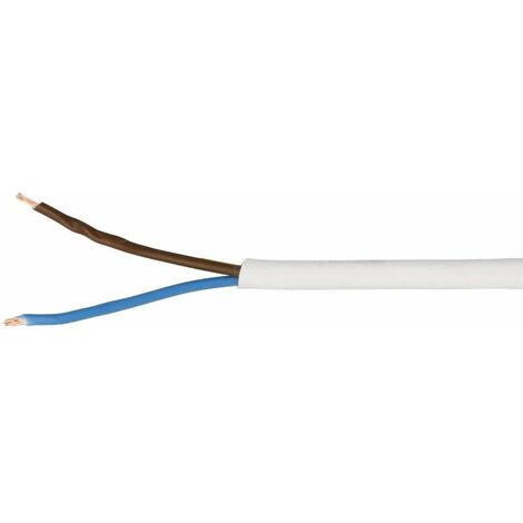 Câble électrique 2x0.3mm² transparent avec câble acier inox