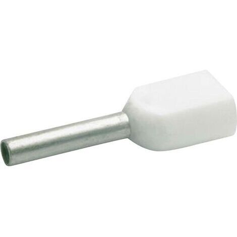 Embout double d'extrémité de câble Klauke 8698 0.5 mm² x 8 mm partiellement isolé blanc 1000 pc(s) D28113 (1/3)