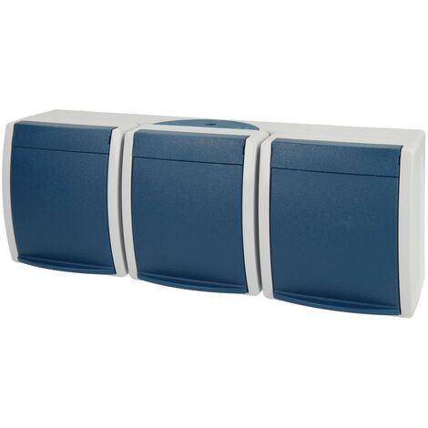 Prise SCHUKO® avec sécurité enfants et clapets triple horizontal ocean®