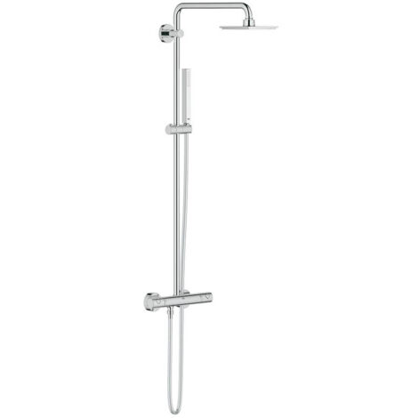 Grohe – Colonne de douche thermostatique avec douche de tête 150 mm – Finition chromée – Type de jet pluie – 27932000