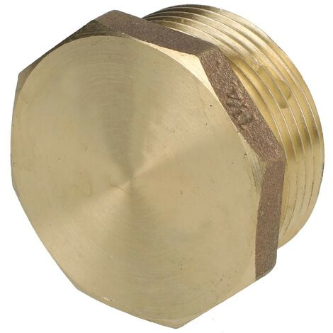 Raccord à visser laiton rouge bouchon 1 1/4" FM avec bord