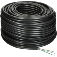 Le Sanitaire – Câble enterré 3 x 4 mm² NYY-J – Conducteur de protection – Résistant aux intempéries et rongeurs – Pour installation à 60 cm de profondeur