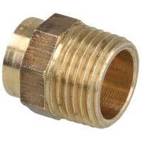 Raccord à braser laiton rouge nipple de transition 15 mm x 1/2’’ F/FM