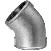 Hermann Schmidt Temperguss angle DN 15, 2000 /2" filetage intérieur 45 degrés, galvanisé