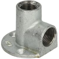 Raccord en fonte malléable coude à plaque 3/4’’ FF/FF