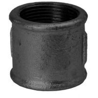 Raccord en fonte malléable noir manchon 1/4'' FF/FF