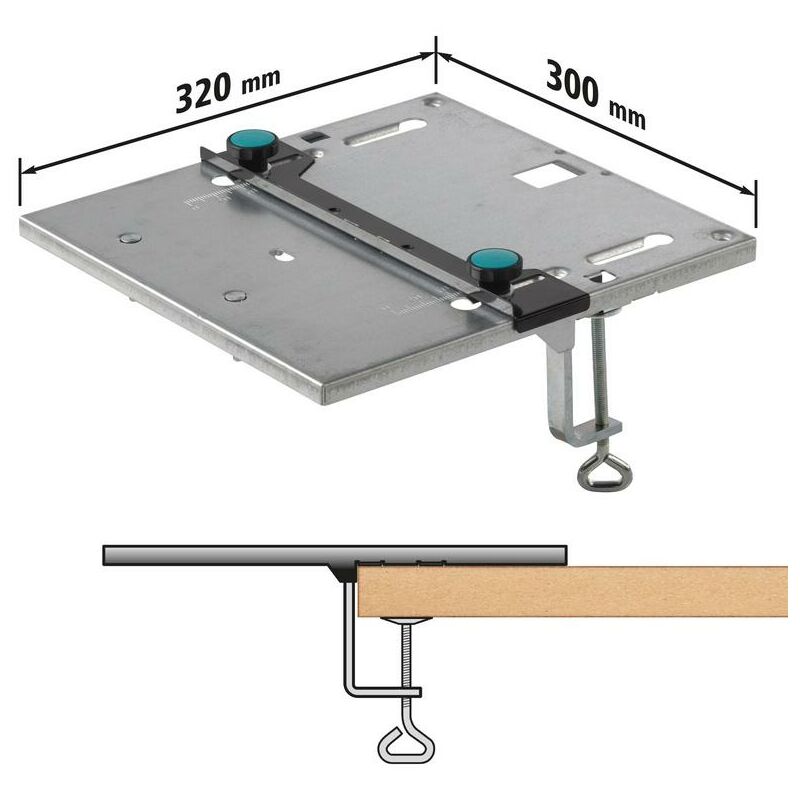 Table de Sciage pour Scie Sauteuse, Dimensions 320 x 300 mm