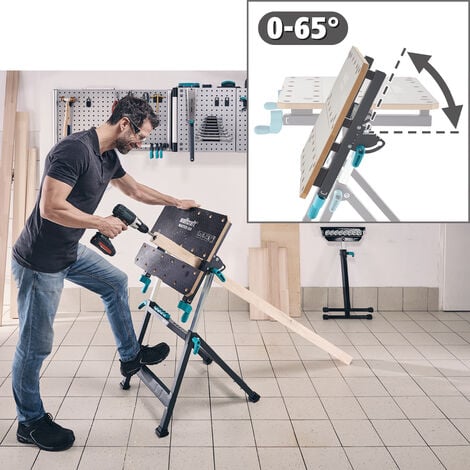 wolfcraft - Master 650 ERGO - Établi de Serrage et de Bricolage - Réglable en hauteur - réf. 6870000