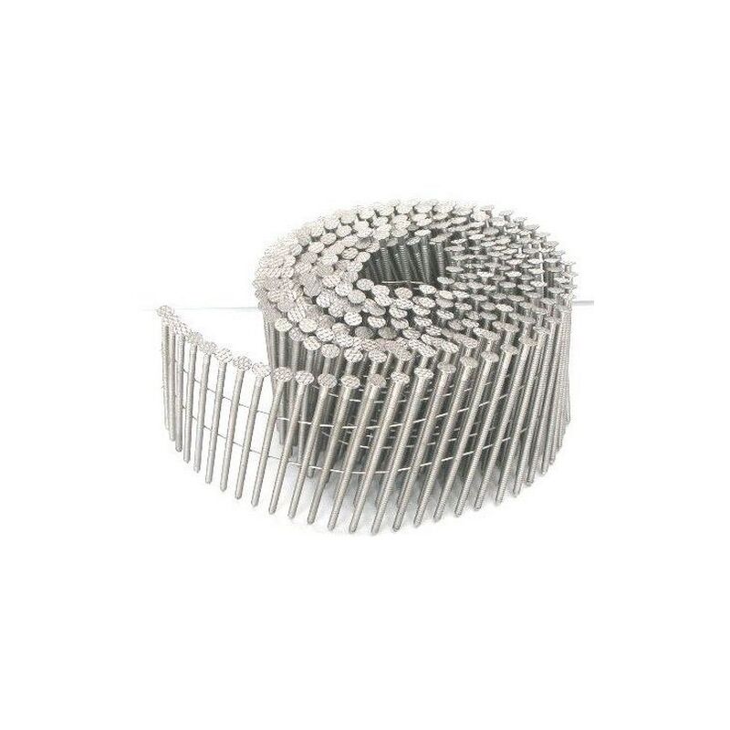 7200 Pointes en rouleau 64 x 2.5 mm 16° NORFIX NFX11406 plat zingué bichromaté 13µ annelées liaison fil cuivré main image 0