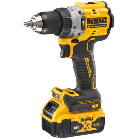 Dewalt – Perceuse-visseuse à percussion compacte 18V DCD805P2TQW – 2 batteries 5Ah Li-Ion – Moteur Brushless – Couple 90Nm – Coffret TSTAK