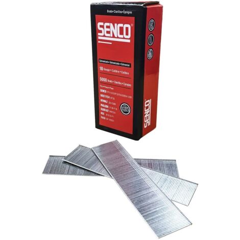Senco – Lot de 5000 clous mini-brads 1.2 x 42 mm – Acier galvanisé pour cloueur 18GA – Applications de finition précises