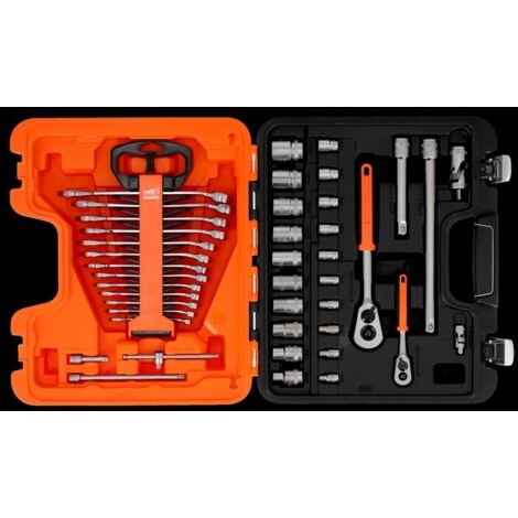 BAHCO S410 COFFRET 41 PIECES CLIQUETS DOUILLES ET CLES MIXTES