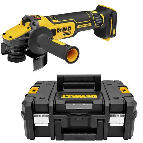 Dewalt – Meuleuse d'angle 125mm 18V XR brushless – Moteur puissant avec frein moteur – Vitesse 9000 trs/min – Coffret TSTAK