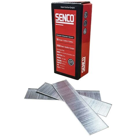 Senco – Lot de 5000 clous mini-brads 18GA 1,2 x 20 mm – Acier galvanisé pour cloueur – Compatible avec divers modèles – Usage professionnel