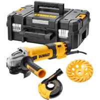 Dewalt – Meuleuse 1500 W 125 mm DWE4257KT – Vitesse variable pour matériaux divers – Protection contre surcharges – Poignée anti-vibrations