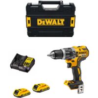 Dewalt – Perceuse-visseuse 18V avec 2 batteries 2Ah – Moteur brushless – 70Nm de couple – Mandrin 13mm tout métal – Coffret de transport TSTAK