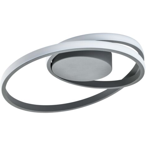 Modern Single Loop Strip Flush LED Powered Ceiling Light Fitting in