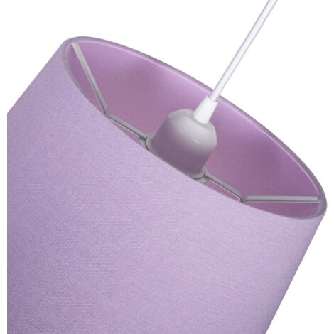 Traditional 8 Inch Soft Lilac Linen Drum Table/Pendant Lamp Shade 40w ...