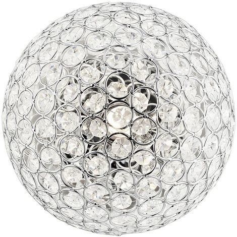 Modern Chrome And Clear Glass Ip44 Rated Bathroom Ceiling Light By 