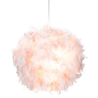 Eye-Catching and Designer Small Pink Feather Decorated Pendant Lighting Shade by Happy Homewares - Pink