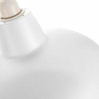 Industrial Retro Designed Matt White Curved Metal Ceiling Pendant Light Shade by Happy Homewares