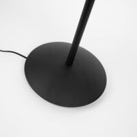Contemporary and Sleek Matt Black Metal Floor Lamp Base with Inline Switch by Happy Homewares