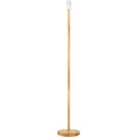 Contemporary and Stylish Light Rubber Wood Floor Lamp Base with Inline Switch by Happy Homewares - Brown