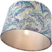 Contemporary and Vivid Peacock Print Table/Pendant Lamp Shade in Soft Cotton by Happy Homewares