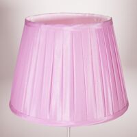 Traditional Classic Pink Faux Silk Pleated Inner Lined Lampshade - 10" Diameter by Happy Homewares