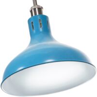 Industrial Styled Sleek Teal Gloss Domed Metal Ceiling Pendant Light Shade by Happy Homewares