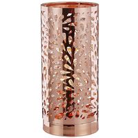 Unique and Beautiful Copper Plated Table Lamp with Strings of Crystal Beads by Happy Homewares