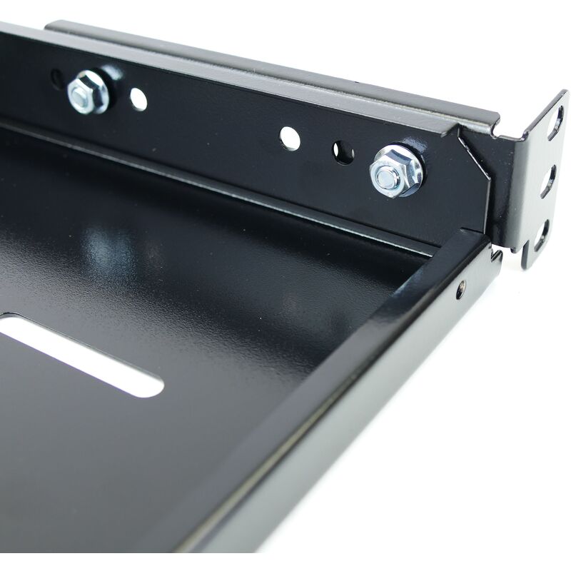 Telescopic tray for server rack 19 inch 1U 550mm depth sliding slides shelf  - Cablematic