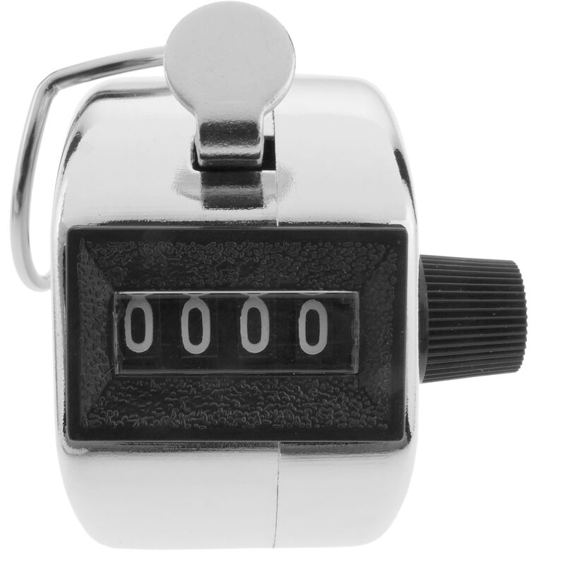1pc Tally Counter Clicker 4 Digit Mechanical Palm Counter Metal Hand  Clicker with Finger Ring Number Count for Golf Game Scores