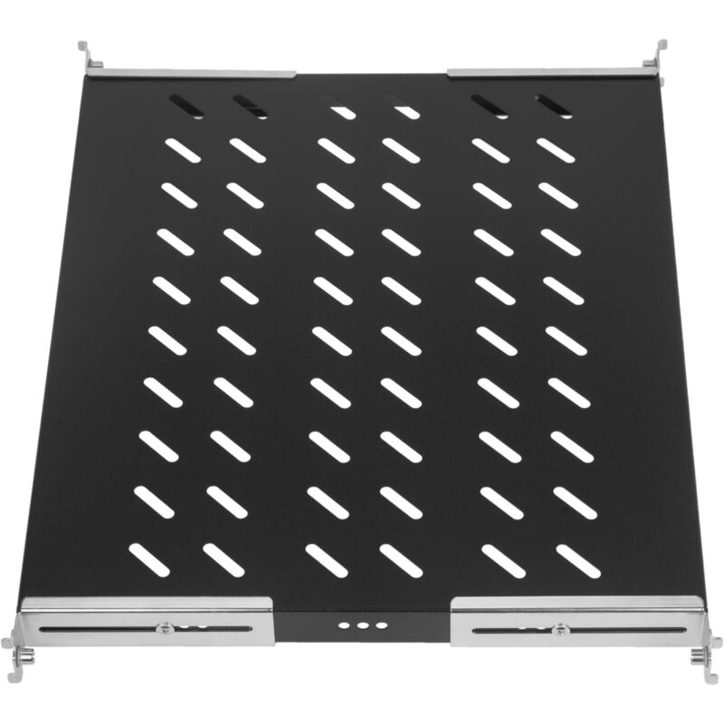 Telescopic tray for server rack 19 inch 1U 550mm depth sliding slides shelf  - Cablematic