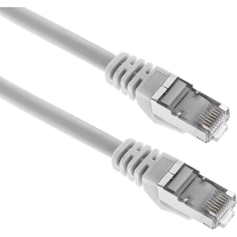 BeMatik - 1 m white Cat. 6a FTP Ethernet network cable