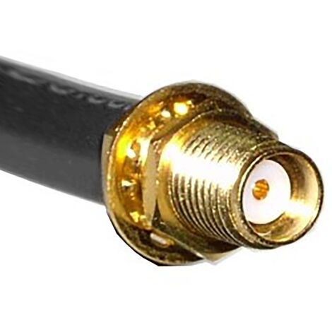 Coaxial antenna cable for television male / female 2.5m black - Cablematic