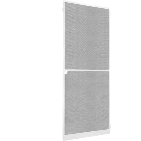 PrimeMatik - Mosquito net door max 100 x 210 cm white aluminum