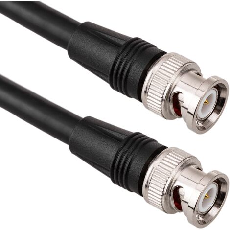 Coaxial antenna cable for television male / female 2.5m black - Cablematic