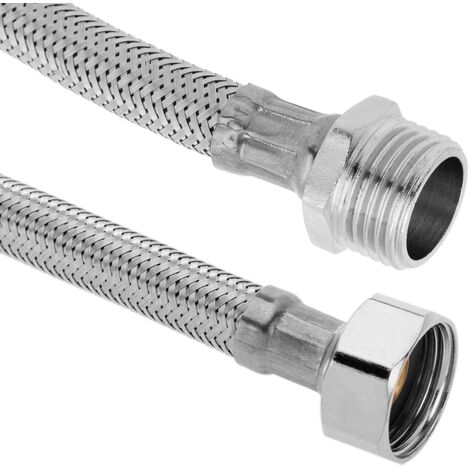 PrimeMatik - Flexible metallic stainless steel hose 1/2 Male to 1